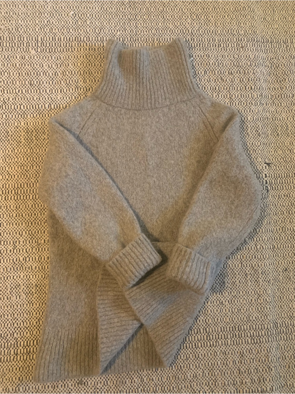 Babaton 100% Alpaca Turtleneck Sweater - Grey - Size S